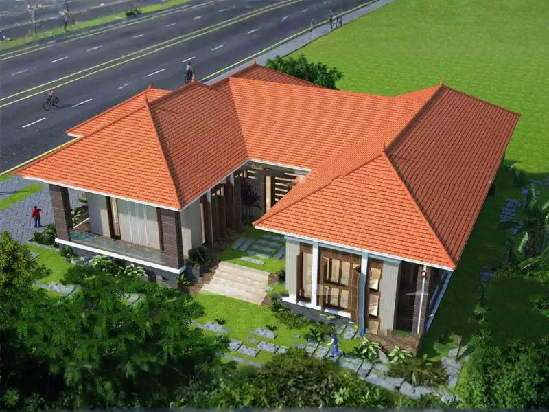 Mẫu nhà ba gian mái Nhật bố cục cân đối Xây dựng Nhất Tín 1