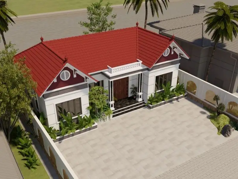 Mẫu nhà ba gian mái Thái đẹp mắt Xây dựng Nhất Tín 1