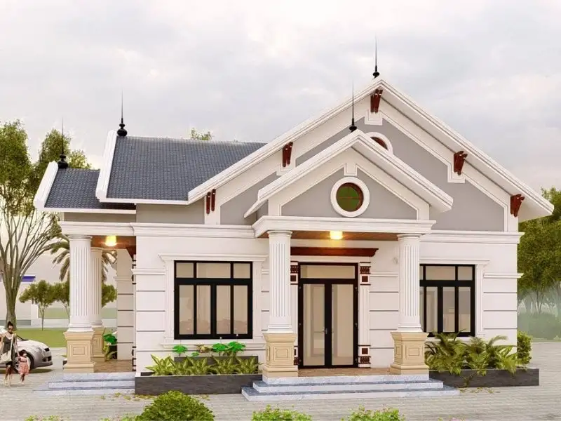 Mẫu nhà ba gian mái Thái đẹp mắt Xây dựng Nhất Tín 1