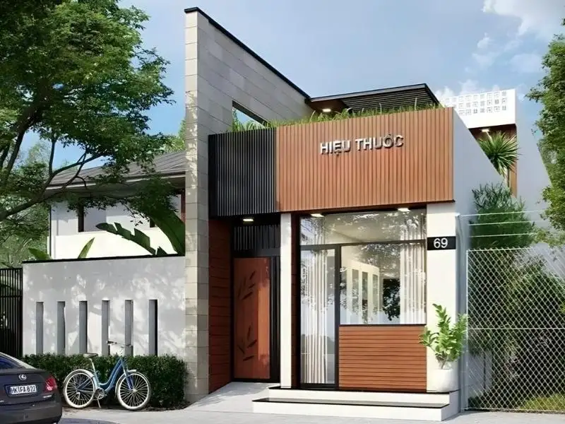 Mẫu nhà cấp 4 vừa ở vừa kinh doanh riêng biệt Xây dựng Nhất Tín 1