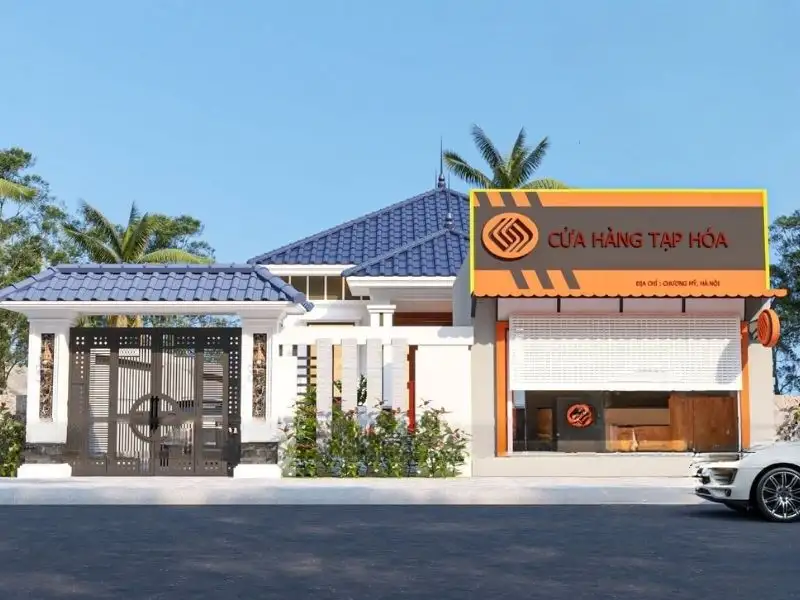 Mẫu nhà cấp 4 vừa ở vừa kinh doanh riêng biệt Xây dựng Nhất Tín 1