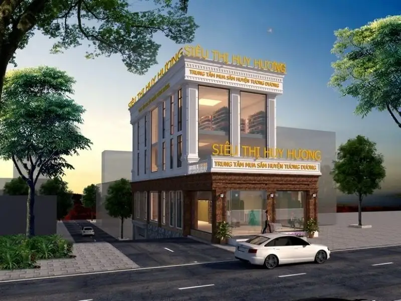 Mẫu nhà kinh doanh nhà sách, văn phòng phẩm, siêu thị mini tiện lợi Xây dựng Nhất Tín 1