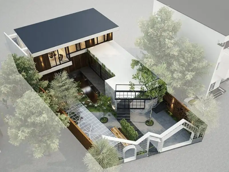 Mẫu nhà kinh doanh quán cafe, trà sữa Xây dựng Nhất Tín 1