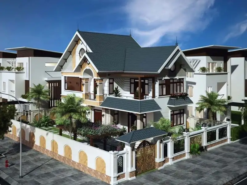 Mẫu nhà lô góc mái Thái độc đáo Xây dựng Nhất Tín 1