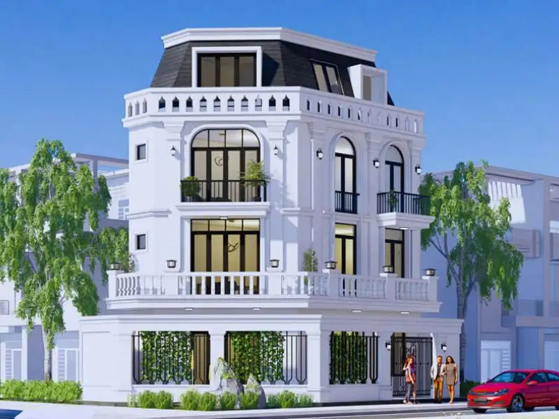 Mẫu nhà lô góc phong cách Tân Cổ Điển sang trọng Xây dựng Nhất Tín 1