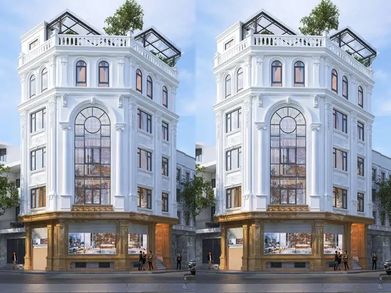 Mẫu nhà lô góc phong cách Tân Cổ Điển sang trọng Xây dựng Nhất Tín 1