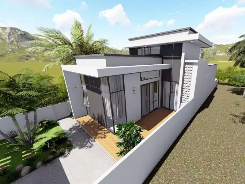 Mẫu nhà mái bằng 1 tầng đẹp đơn giản, tiết kiệm chi phí xây dựng Nhất Tín 1