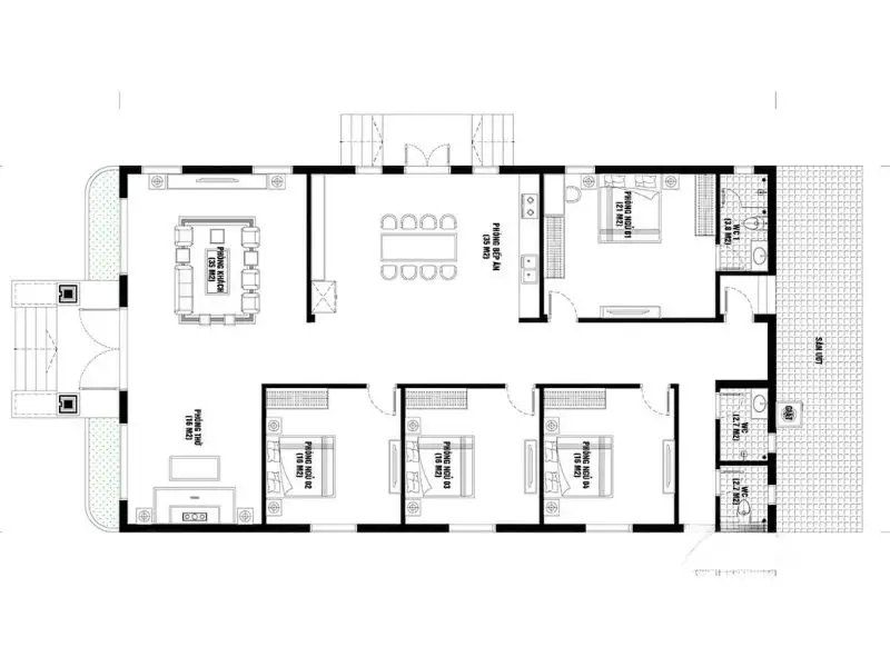 Mẫu nhà mái bằng 1 tầng đẹp đơn giản, tiết kiệm chi phí xây dựng Nhất Tín 1