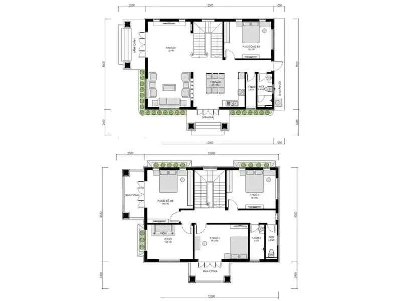 Mẫu nhà mái bằng 2 tầng đẹp mãn nhãn Xây dựng Nhất Tín 1