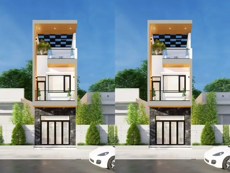 Mẫu nhà mái bằng 2 tầng đẹp mãn nhãn Xây dựng Nhất Tín 1