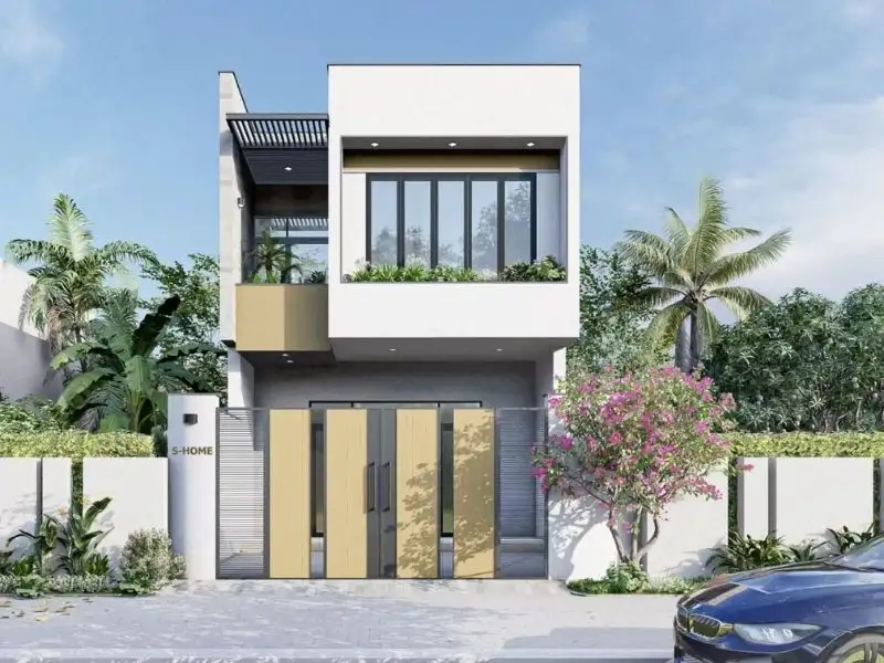 Mẫu nhà mái bằng 2 tầng đẹp mãn nhãn Xây dựng Nhất Tín 1