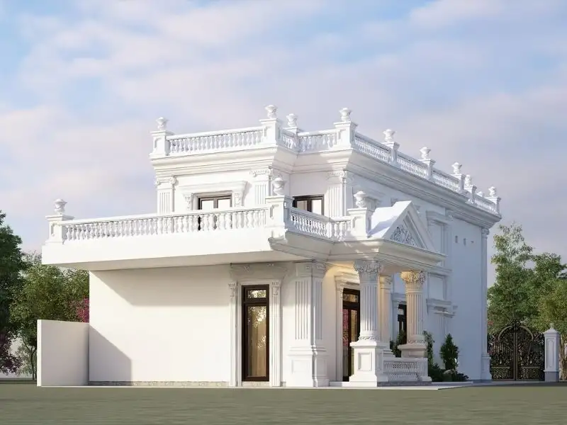 Mẫu nhà mái bằng 2 tầng đẹp mãn nhãn Xây dựng Nhất Tín 1