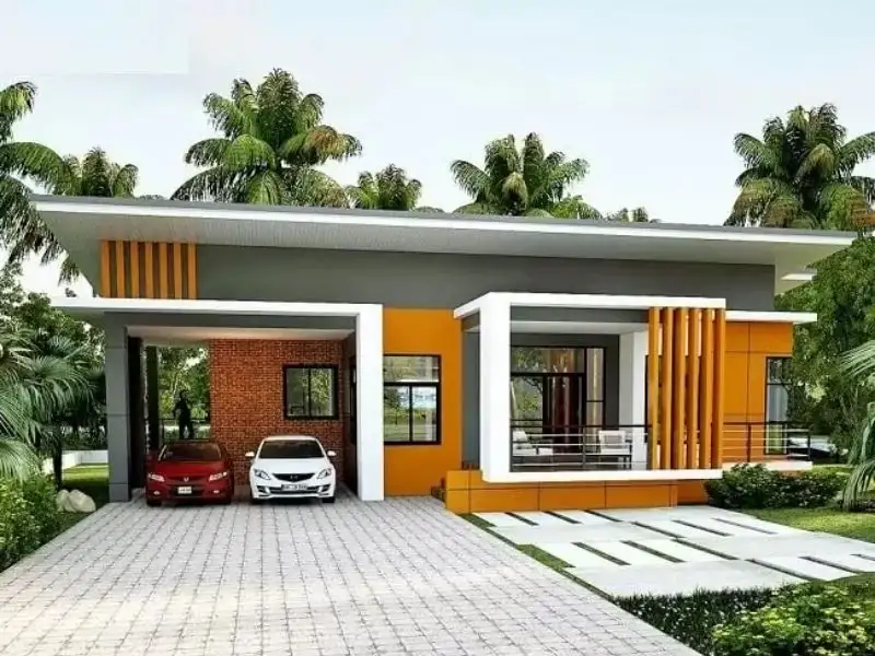 Mẫu nhà ngang 8m mái bằng mang nét đẹp bế thế đầy cuốn hút Xây dựng Nhất Tín 1