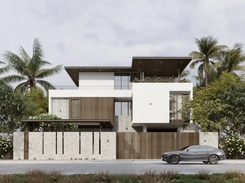 Mẫu nhà ngang 8m mái bằng mang nét đẹp bế thế đầy cuốn hút Xây dựng Nhất Tín 1