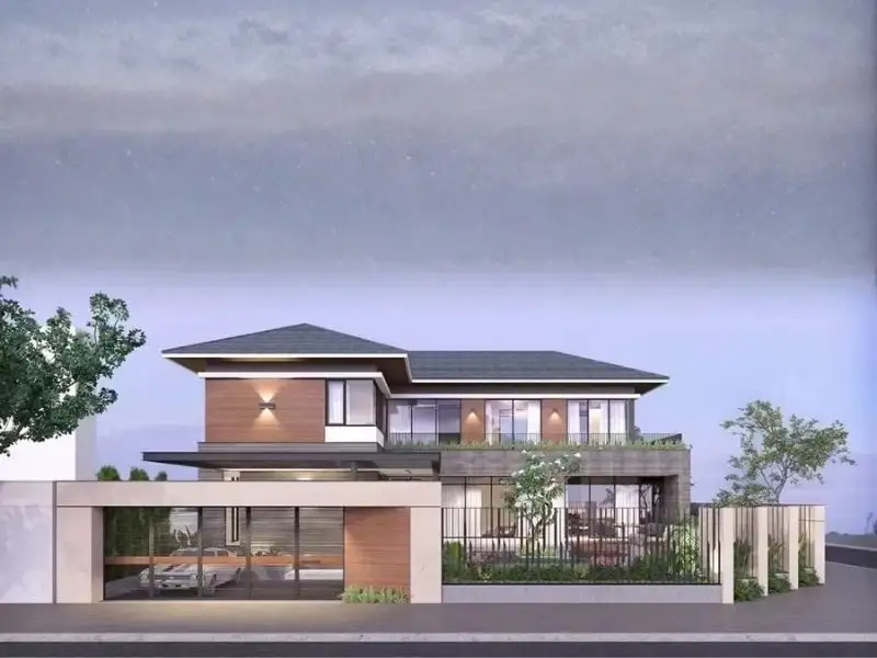 Mẫu nhà ống lô góc kiến trúc mái Nhật bề thế Xây dựng Nhất Tín 1