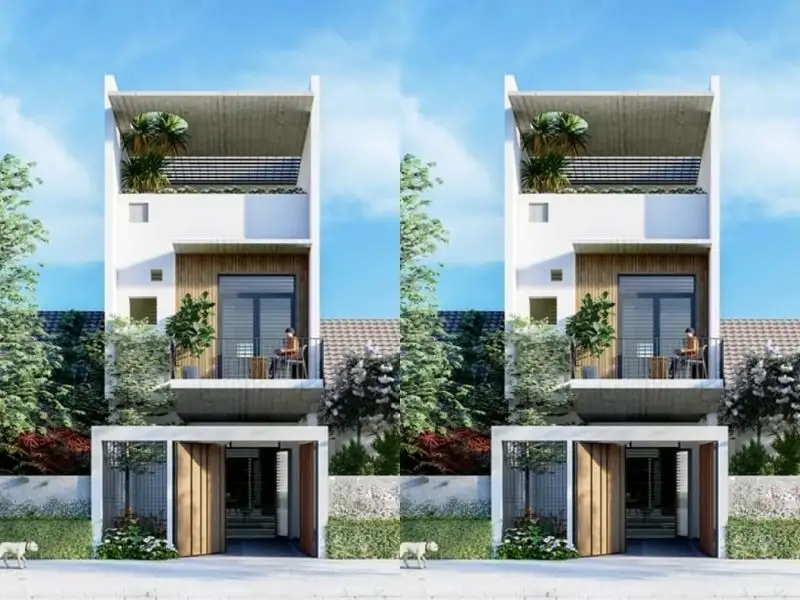 Mẫu nhà ống ngang 5m mái bằng đón đầu xu hướng Xây dựng Nhất Tín 1