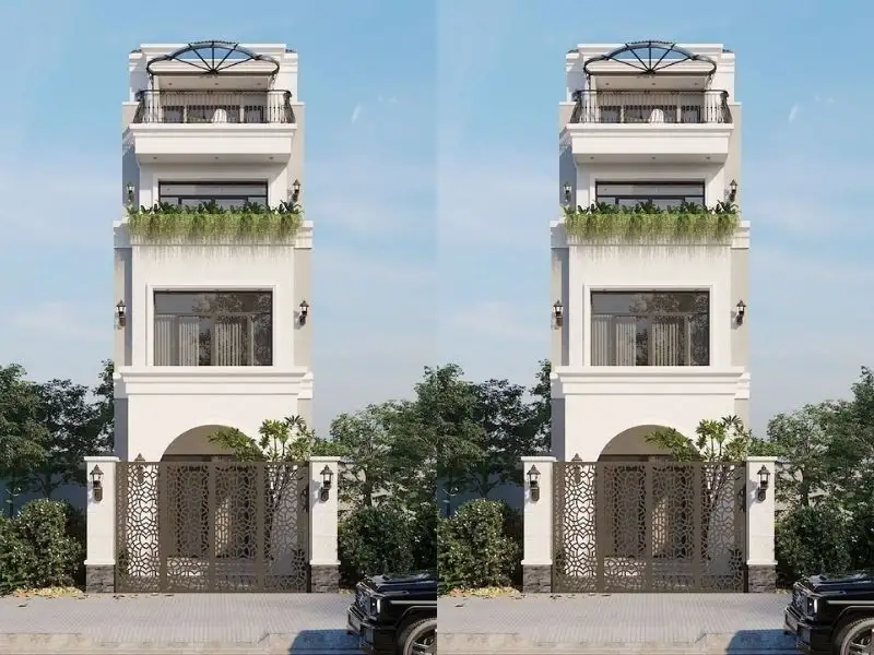 Mẫu nhà ống ngang 5m mái bằng đón đầu xu hướng Xây dựng Nhất Tín 1