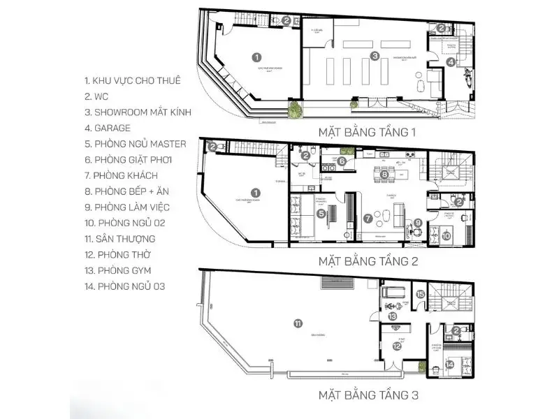 Mẫu nhà shophouse đẹp quy mô lớn với đa dạng loại hình kinh doanh Xây dựng Nhất Tín 1