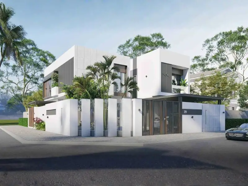 Mẫu nhà vườn 2 cổng rào có khuôn viên đẹp nổi bật Xây dựng Nhất Tín 1