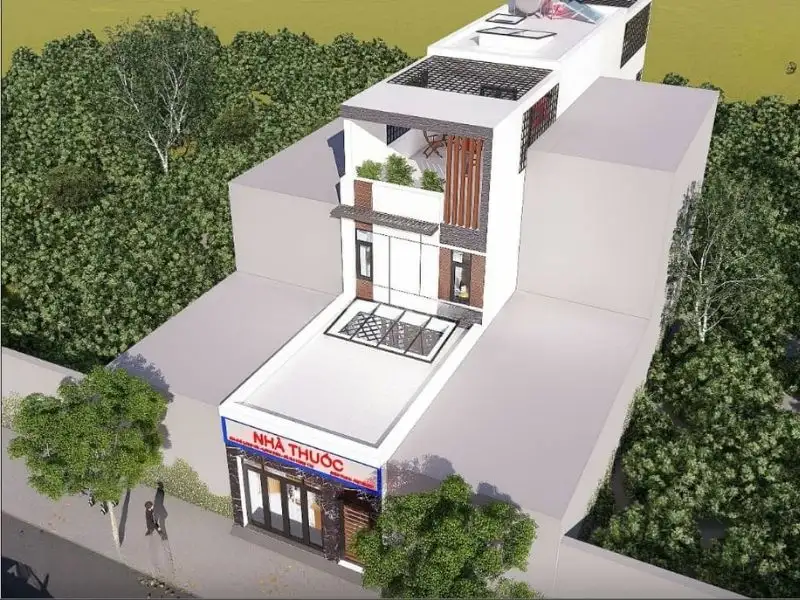 Mẫu thiết kế nhà ở kết hợp kinh doanh với quy mô 2 tầng tối ưu diện tích Xây dựng Nhất Tín 1