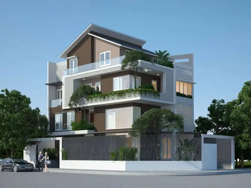 Nhà 2 cổng 3 phòng ngủ tiện ích Xây dựng Nhất Tín 1