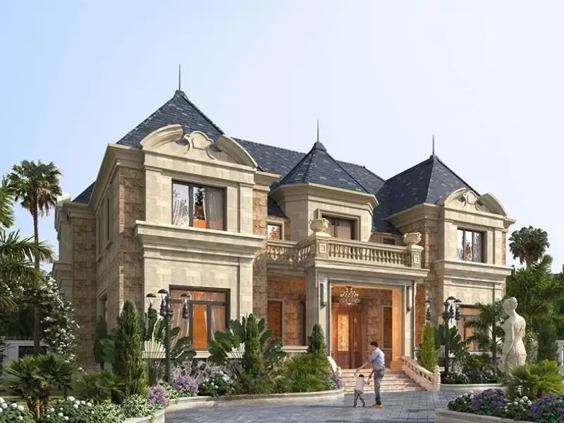 Nhà Châu Âu 2 tầng phù hợp với nhiều không gian sống Xây dựng Nhất Tín 1