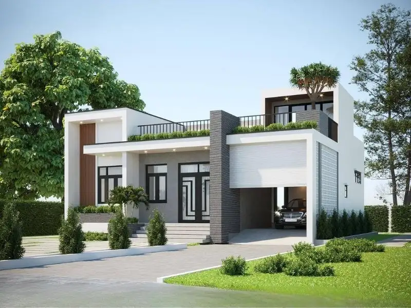 Nhà cấp 4 mái bằng với nét đẹp ấn tượng Xây dựng Nhất Tín 1