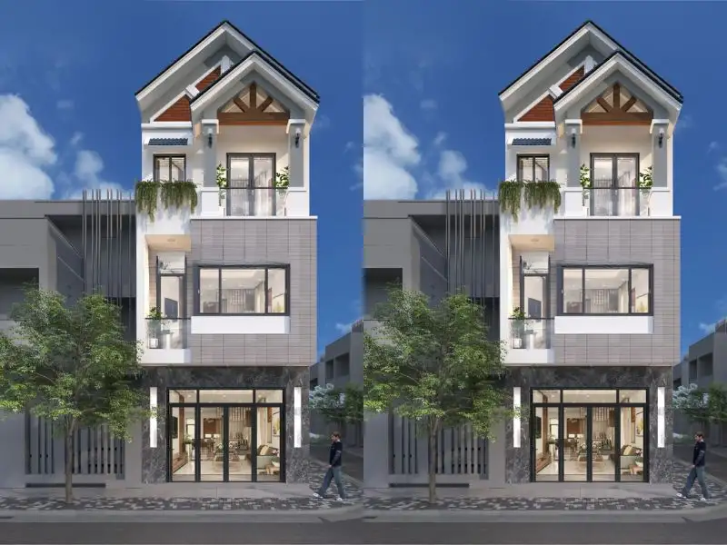 Nhà lô góc 2 mặt tiền 5 phòng ngủ riêng tư Xây dựng Nhất Tín 1