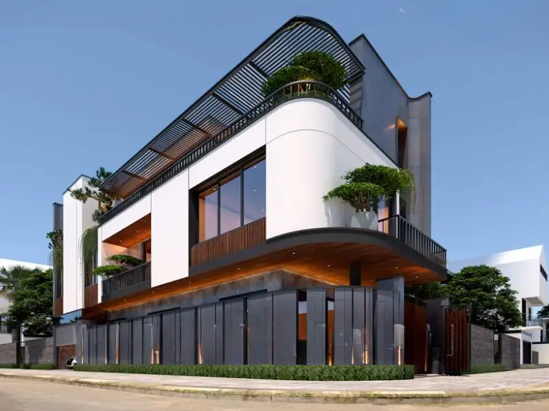 Nhà lô góc 3 phòng ngủ hài hòa Xây dựng Nhất Tín 1