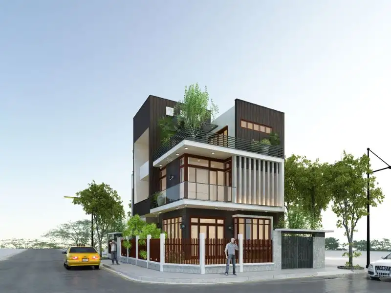 Nhà lô góc 3 phòng ngủ hài hòa Xây dựng Nhất Tín 1