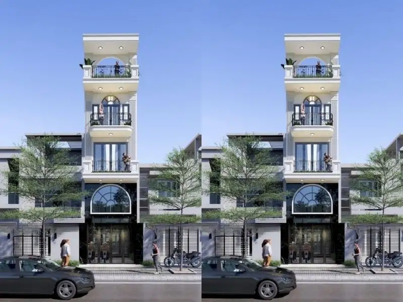 Nhà mái bằng Tân Cổ Điển với nét đẹp sang trọng nhưng không cầu kỳ Xây dựng Nhất Tín 1