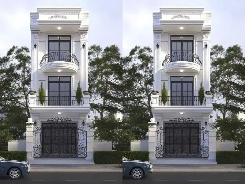 Nhà mái bằng Tân Cổ Điển với nét đẹp sang trọng nhưng không cầu kỳ Xây dựng Nhất Tín 1