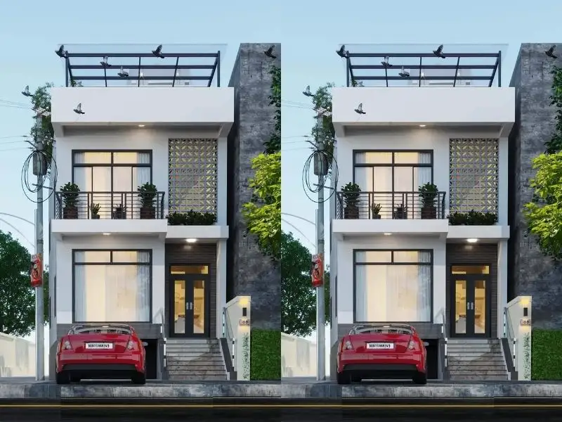 Nhà mái bằng có tầng hầm tiện lợi với thiết kế mái bằng tinh tế Xây dựng Nhất Tín 1