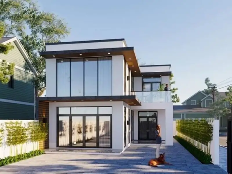 Phối cảnh 3D nhà ngang 6m mái bằng khiến ai cũng mê mẩn Xây dựng Nhất Tín 1