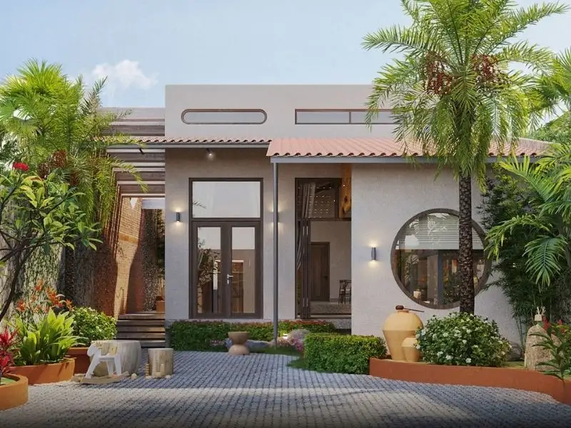 Phối cảnh 3D nhà ngang 6m mái bằng khiến ai cũng mê mẩn Xây dựng Nhất Tín 1