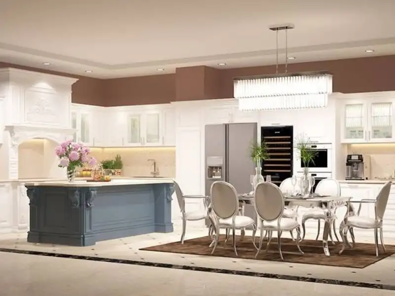 Phòng bếp ấn tượng với không gian linh hoạt Xây dựng Nhất Tín 1