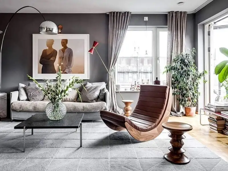 Phòng khách thiết kế độc đáo Xây dựng Nhất Tín 1