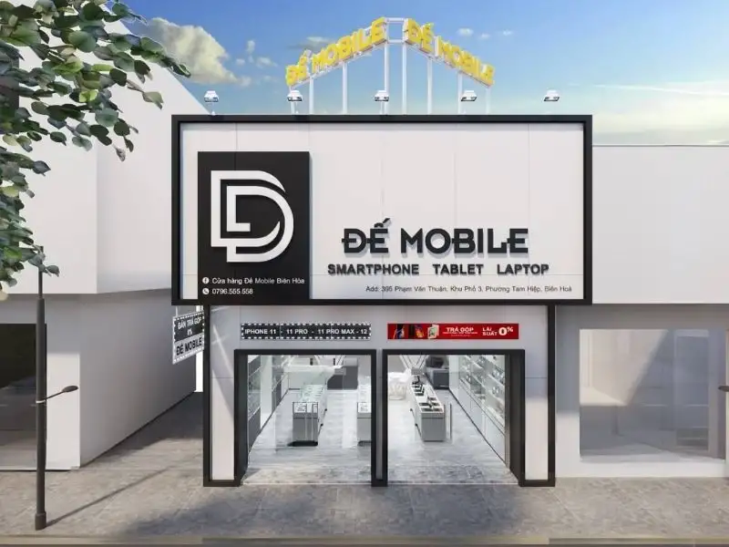 Thiết kế gian hàng kinh doanh cửa hàng điện thoại, điện tử Xây dựng Nhất Tín 1