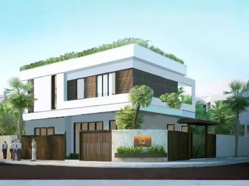 Thiết kế nhà 2 cổng bằng inox tối ưu chi phí Xây dựng Nhất Tín 1