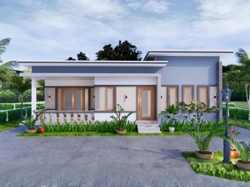 Thiết kế nhà 3 gian mái bằng mang đến nét đẹp hòa quyện giữa hiện đại và truyền thống Xây dựng Nhất Tín 1