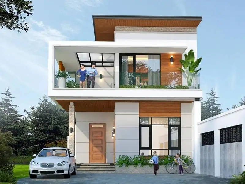 Thiết kế nhà Hiện Đại mái bằng với những đường nét tinh gọn, trẻ trung Xây dựng Nhất Tín 1