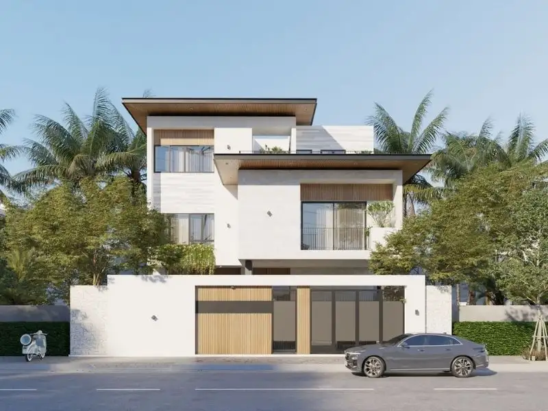 Thiết kế nhà Hiện Đại mái bằng với những đường nét tinh gọn, trẻ trung Xây dựng Nhất Tín 1