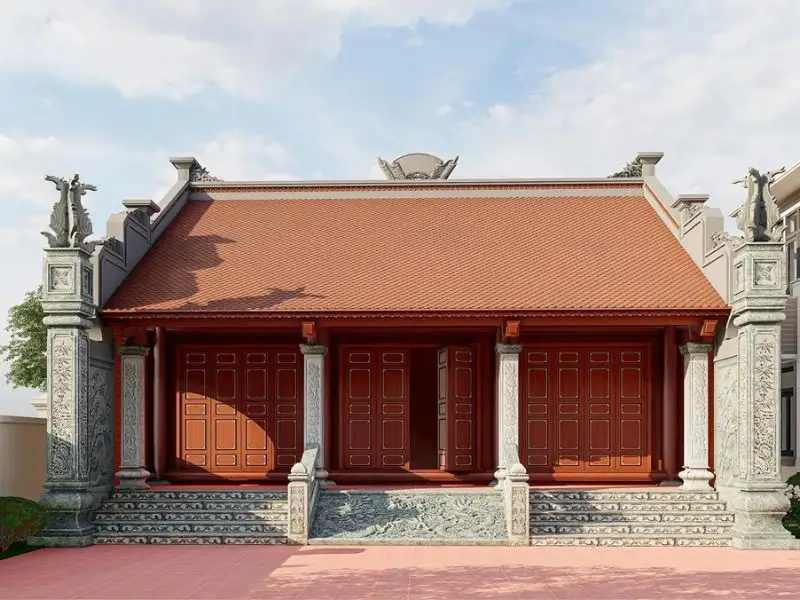 Thiết kế nhà ba gian truyền thống gìn giữ văn hóa Xây dựng Nhất Tín 1