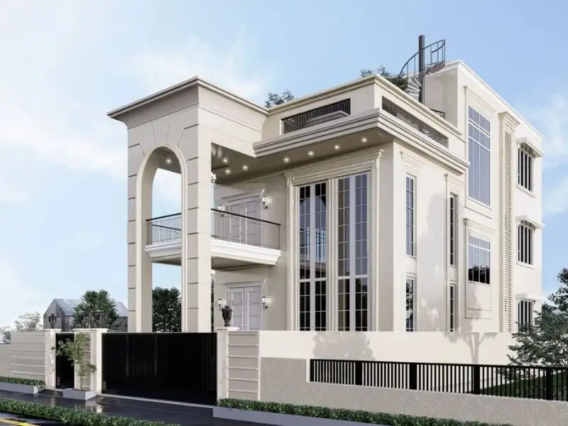 Thiết kế nhà đẹp 120m² – 150m² mái bằng có diện tích rộng rãi thoải mái Xây dựng Nhất Tín 1