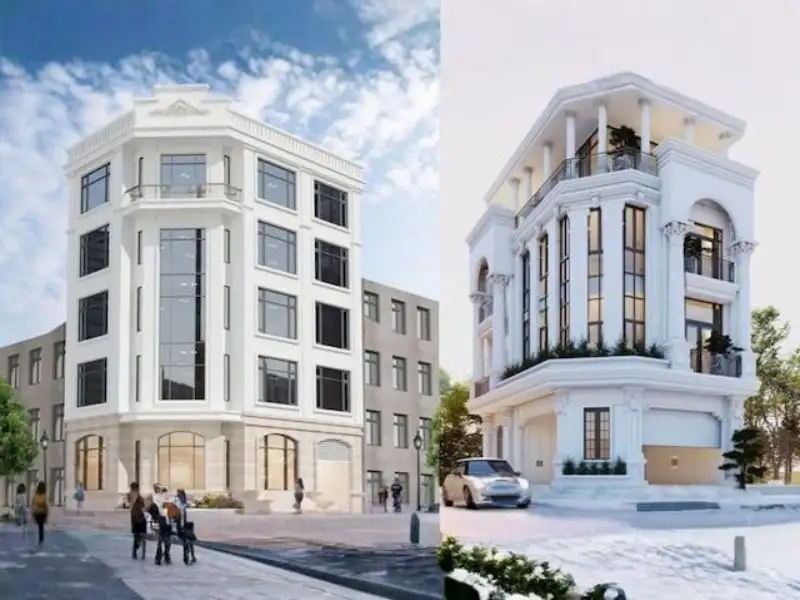 Thiết kế nhà góc 3 mặt tiền nổi bật nhờ lợi thế vị trí đắc địa Xây dựng Nhất Tín 1