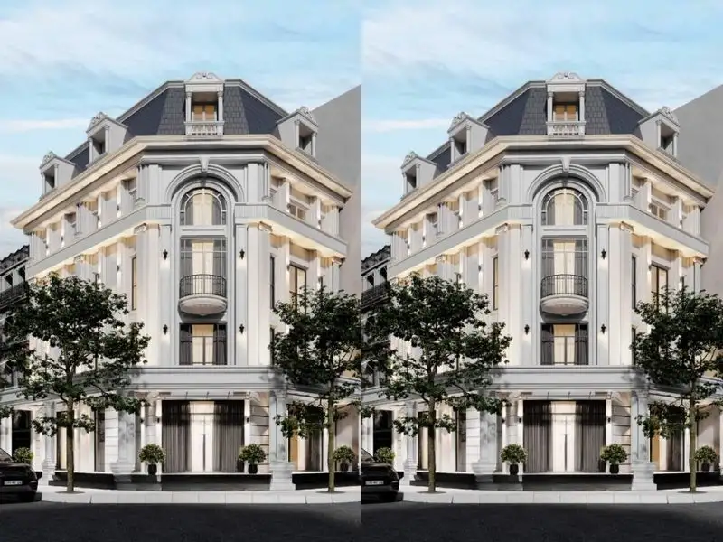 Thiết kế nhà góc 3 mặt tiền nổi bật nhờ lợi thế vị trí đắc địa Xây dựng Nhất Tín 1