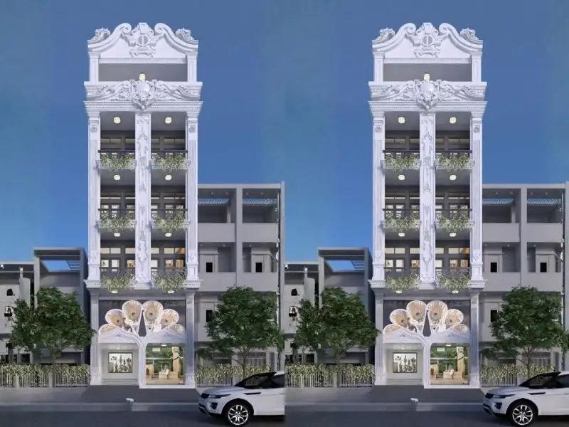 Thiết kế nhà kinh doanh đẹp phù hợp với showroom thời trang Xây dựng Nhất Tín 1