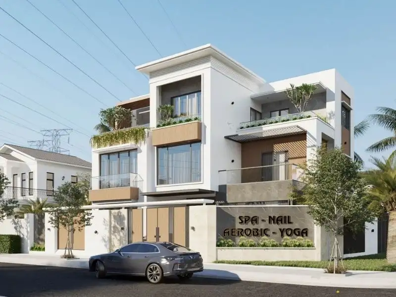 Thiết kế nhà kinh doanh spa, salon tóc, tattoo Xây dựng Nhất Tín 1