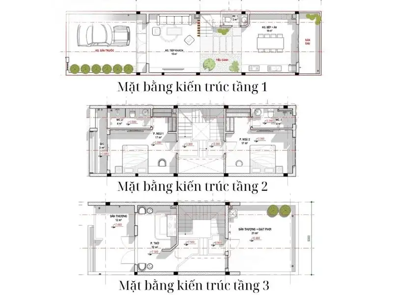 Thiết kế nhà mái bằng 3 tầng đầy cuốn hút Xây dựng Nhất Tín 2