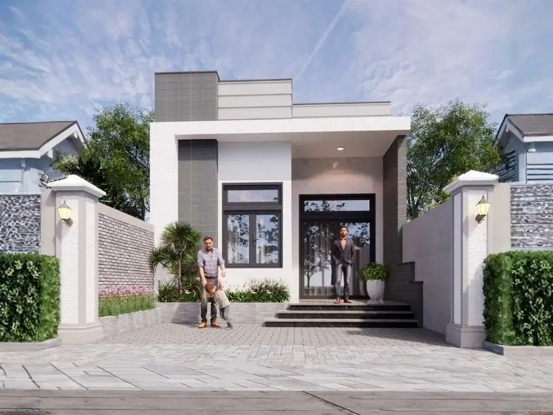 Thiết kế nhà phố mái bằng cuốn hút mọi ánh nhìn Xây dựng Nhất Tín 1